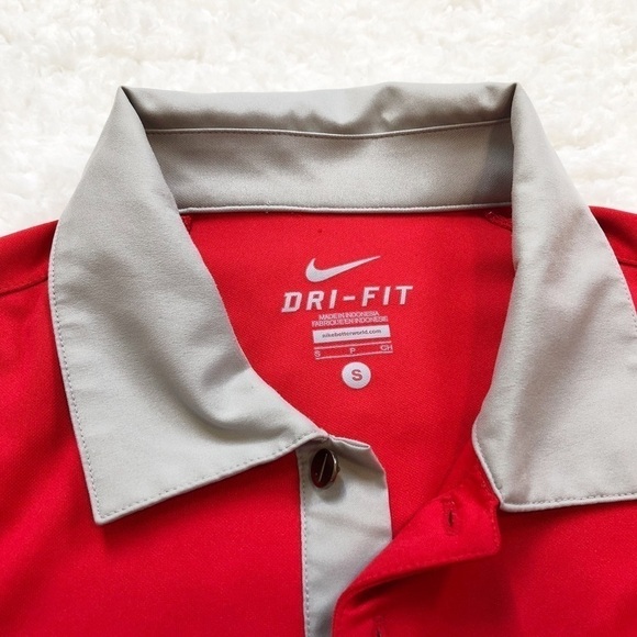Nike Dri Fit Ohio State Buckeyes red polo shirt - Picture 6 of 8